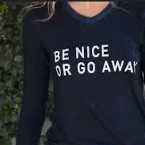 Tyler Jacobs Women’s Long Sleeve Thermal Graphic Top in Navy White size XS/S